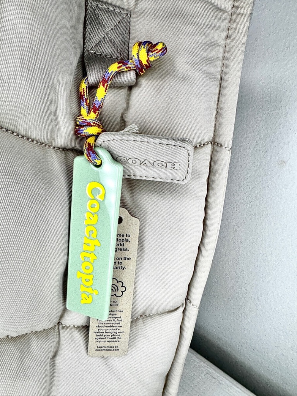 NWT Coach Coachtopia Puffy Tote Cloud CQ057 Quilted Luxury Minimalist Bag - Picture 6 of 16